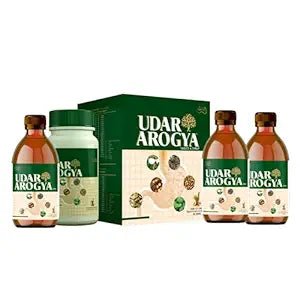 Udar Arogya Combo- Tablets & Syrup- Best Ayurvedic Treatment for Acidity, Indigestion, Gas & Constipation (Complete Kit)