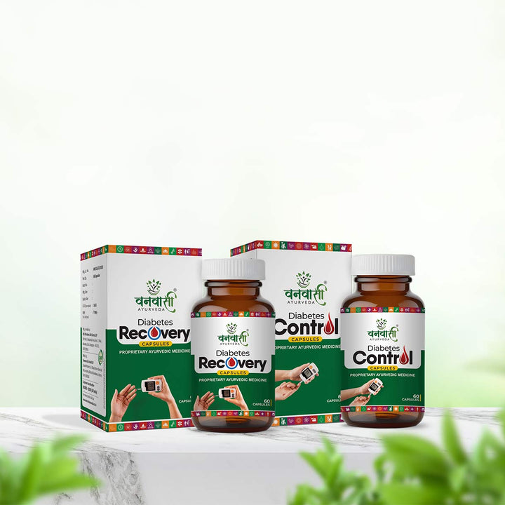  Vanvasi Ayurveda Diabetes Recovery & Control Capsules Combo