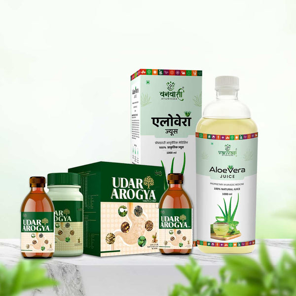 Vanvasi ayurveda Aloe Vera juice & Udar Arogya for Digestive Health Combo